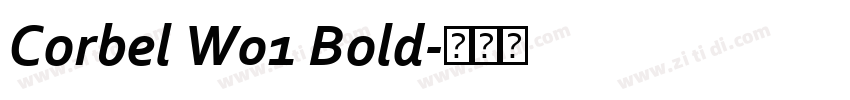 Corbel W01 Bold字体转换